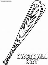 Bat Baseball Coloring Pages Colorings sketch template