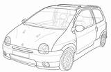 Twingo Lineart sketch template