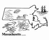 Coloring Massachusetts Flag State Pages Comments sketch template