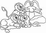 Daniel Den Lions Coloring Pages Angel Lion Para Printable Bible Crafts Color Colorear Kids Sunday School Preschool Babylon Leones Los sketch template