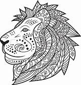 Coloring Pages Hipster Leo Lion Zentangle Result Head Google Color Printable Getcolorings sketch template