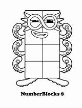 Numberblocks Coloringonly sketch template