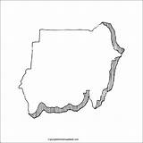 Map Sudan Blank Outline Printable sketch template