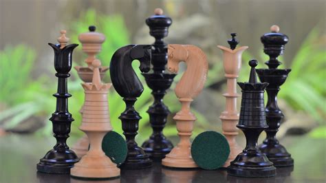 buy heavy weighted chess set  ebony box wood  chess pieces