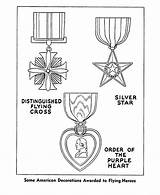 Coloring Pages Forces Armed Memorial Veterans Sheets Medals Printables Honor Service Usa American Military Kids Activities Flying Crafts Medal Printable sketch template