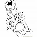 Coloring Dedede Masked Kirby Pages sketch template