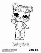 Lol Coloring Pages Surprise Cat Dolls Baby Doll Unicorn Lotta Confetti Series Pop Kitty Printable Mermaid Color Seuss Dr Disney sketch template
