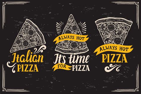 pizza logo food illustration food illustrations creative market