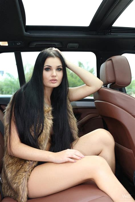 shaved raven haired naked brunette babe celeste t with blue eyes from w4b in car tgp gallery