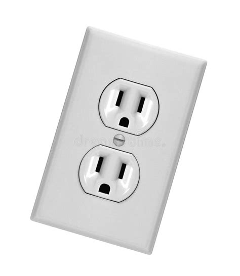 white electric wall outlet receptacle stock photo image  socket power