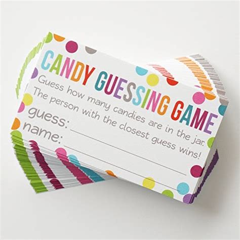 guessing game template     jar guess  smarties