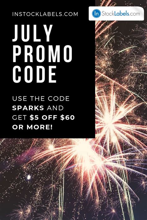 july promo code coding printing labels promo codes