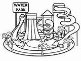 Coloring Pages Kids Park Artwork Printable Original Playhouse Water sketch template