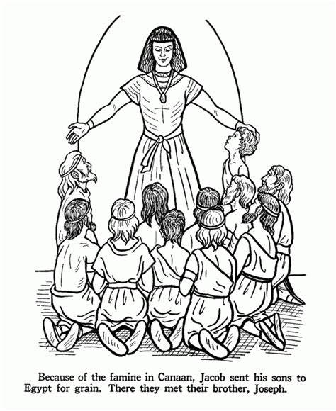 coloring pages joseph forgives  brothers coloring home
