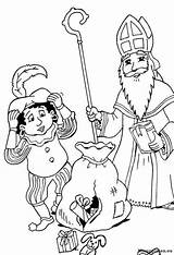 Kleurplaat Sinterklaas Piet Animaatjes sketch template