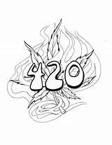 Weed Coloring Pages Leaf 420 Marijuana Drawing Tattoo Tattoos Outline Printable Drawings Adult Sheets Cannabis Lean Trippy Cool Colouring Getdrawings sketch template