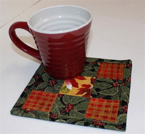 super simple  patch mug rug quilting mug rug patterns christmas