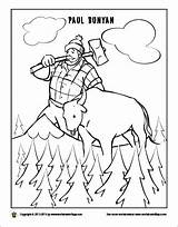 Bunyan Paul Coloring Pages Lumberjack Babe Ox Blue Tall Tales Kids Giant Printable Preschool Worksheet Activities Sketch Minnesota His Songs sketch template