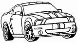 Mustang Coloring Ford Pages Shelby Gt Car Colouring Clipart Cars Drawing Gt500 Print Model Fox Body Color Printable Fords Australian sketch template