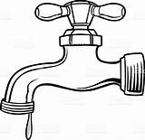 Faucet Water Drawing Clipart Clip Getdrawings Vector sketch template