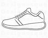 Sneaker Schuhe Zeichnen Malvorlage sketch template