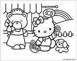 Pages Kitty Hello Lot Candy Coloring Color sketch template