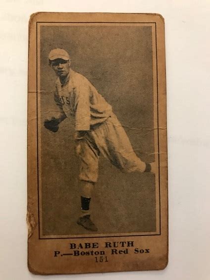 Babe Ruth Rookie Card With Coa Vintage Enterprise