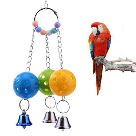 pc toy  pet bird parrot swing stainless steel bite toy  parakeet cockatiel toys whit