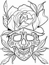 Coloring Pages Tattoo Skull Sugar Tattoos Heart Adult Book Colouring Dover Publications Doverpublications Printable Getdrawings Ups Grown Skulls Welcome Getcolorings sketch template