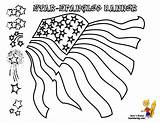 Coloring Pages Banner Spangled Star Stars Cool Printable Flag Designs Color July 4th Kindergarten Yescoloring Curriculum Kids Clipart Usa Sheet sketch template