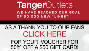tanger outlets  gift card   deal seeking mom