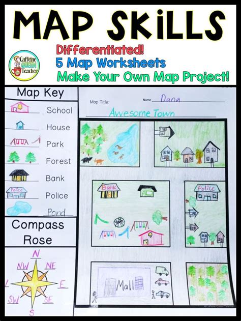 map key worksheet  kindergarten