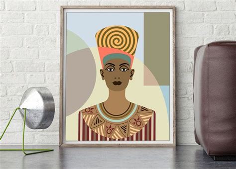 Queen Nefertiti Pop Art Poster Egyptian Art Ancient