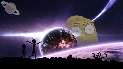 rick  morty outer space wallpapers wallpaper cave