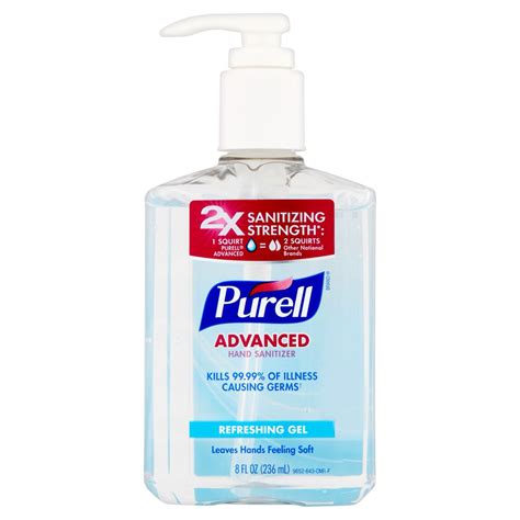 Purell Advanced Refreshing Gel Hand Sanitizer 8 Fl Oz Pack Of 6