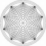 Coloring Mandala Geometric Pages Popular sketch template