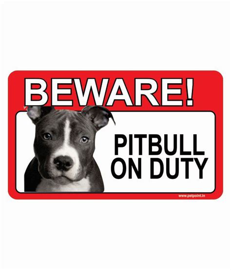 pitbull sign warning protected  pit bull    beware  dog