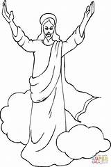 Ascension Jesus Coloring Pages Printable sketch template