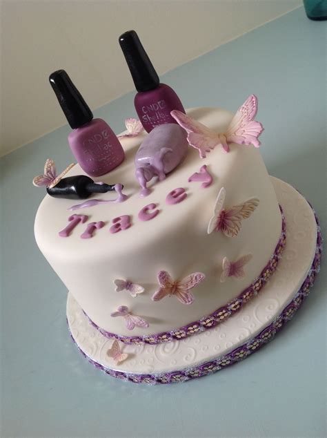 nail polish butterlies cake cake designs birthday birthday cake