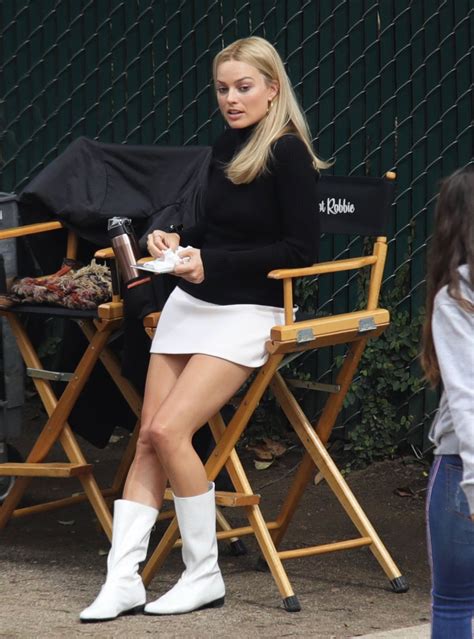 margot robbie on the set of once upon a time in hollywood