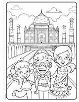 Mahal Taj Crayola Landmarks sketch template
