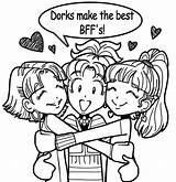 Coloring Dork Diaries Pages Bff Cute Friend Nikki Friends Colouring Print Dorks Printable Book Characters Books Party Why Friendship Sheets sketch template