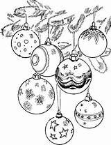 Bolas Navidad sketch template