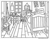 Kleurplaten Kamer Cultuur Malvorlagen Vangogh Mewarnai Budaya Seni Animasi Arles Coloriages Bergerak Animierte Animaatjes Kultuur sketch template