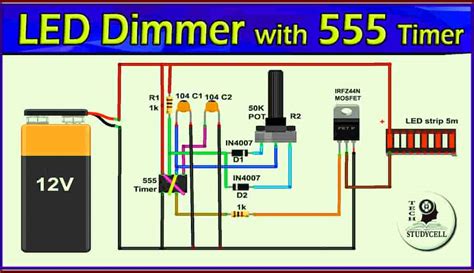 dimmable led lights   timer ic electronics projects