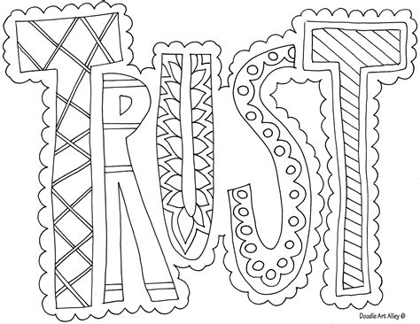 trusting  coloring pages