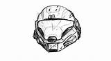 Helmet Halo Drawing Noble Getdrawings sketch template