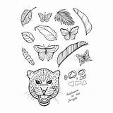 Leopard Spiritual Zendala sketch template