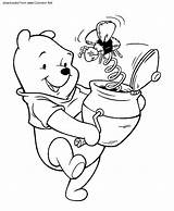 Pooh Cartoons Winnie Tigger Coloring Donkey sketch template