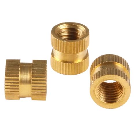 pcs  brass insert cylindrical knurled nuts threaded insert